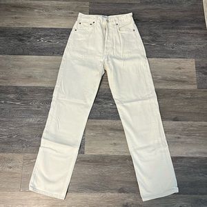 AGOLDE 90s Pinch Waist Jean in Drum (Cream Color)